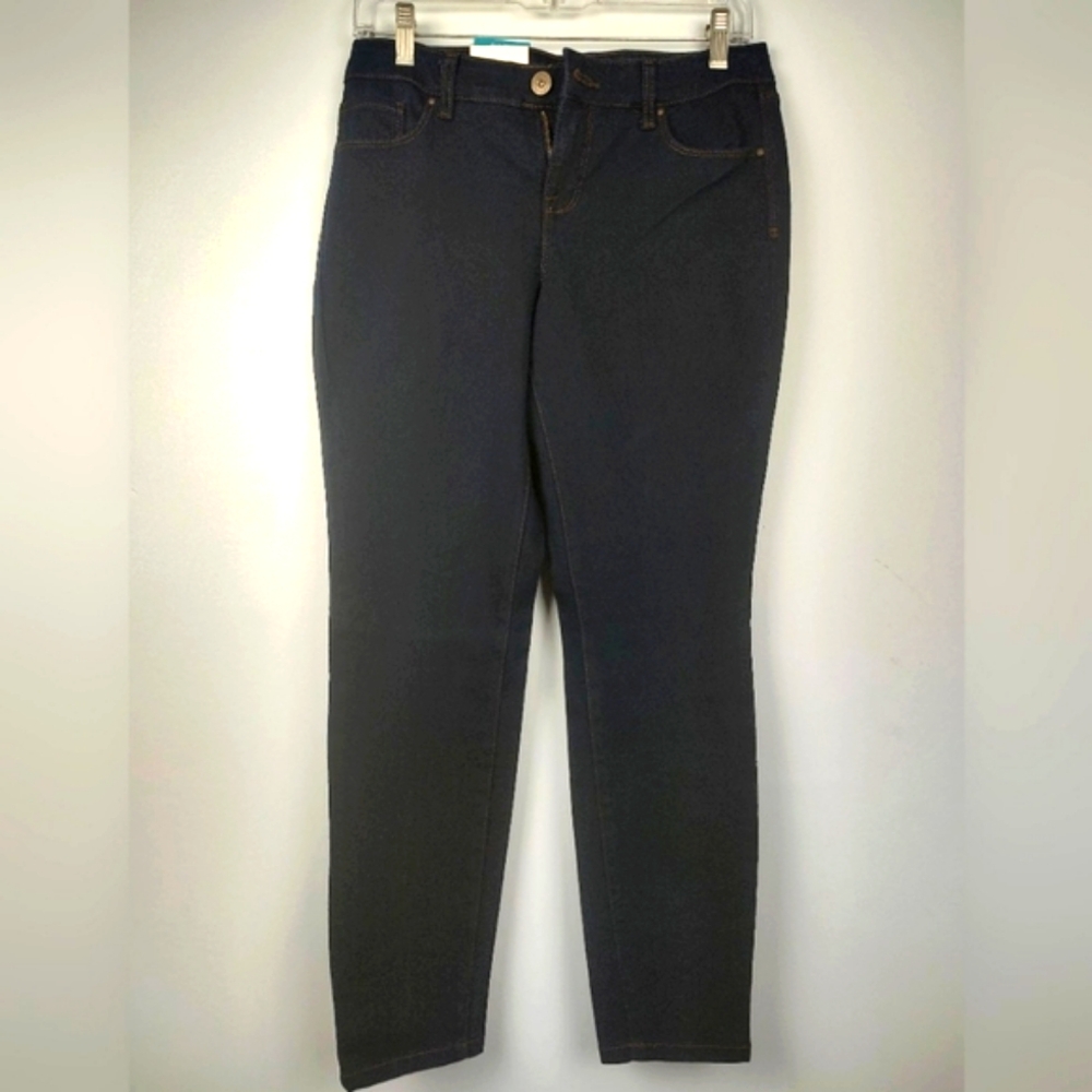 Style & Co Women's Dark Wash Curvy Skinny Leg Jeans Size 6 P NWT